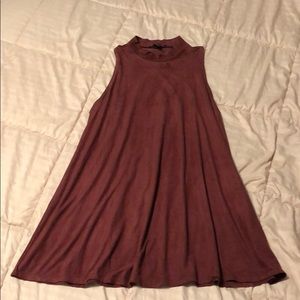 Suede Burgundy Dress